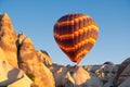 Airballons adove high rock in the Turkey