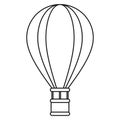 Airballoon travel recreation adventure outline