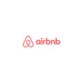 Airbnb logo editorial illustrative on white background Royalty Free Stock Photo