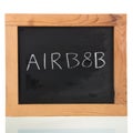 Airbnb on blackboard