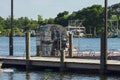 Airboat Docked at Pier in Jean Lafitte