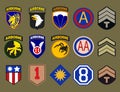 Airborne, air force and army patches Royalty Free Stock Photo