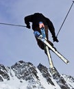 Airborne Skier Royalty Free Stock Photo