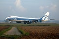 ABC AirBridgeCargo plane doing taxi at Amsterdam Airport, AMS Royalty Free Stock Photo