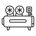 Airbrushing air compressor icon, outline style Royalty Free Stock Photo