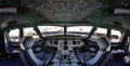 Airbus 320 cockpit flightdeck Royalty Free Stock Photo