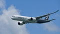 Airbus A350-900 on aerial display at Singapore Airshow