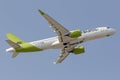 Airbus A-220 of Air Baltic - Latvia Royalty Free Stock Photo