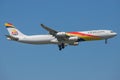 Airbus A340 from Air Belgium Royalty Free Stock Photo