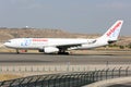 Airbus A330-200 of Air Europa airlines taxiing at Madrid Barajas Adolfo Suarez airport. Royalty Free Stock Photo
