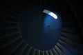 Airbus A330-223 aircraft`s PW4168A engine`s spinner and fan blades