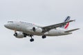 Airbus A320 Airfrance airlines approaching to London Heathrow Airport Royalty Free Stock Photo