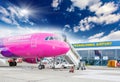 Airbus airplane on Transilvania airport, Romania