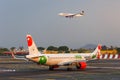 Airbus airplanes Mexico City airport in Mexico Royalty Free Stock Photo