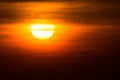 Airbus airplanes silhouette , landing at the sunset