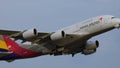 Airbus A380 of Asiana Airlines take off