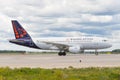 Airbus a319 Brussels airlines Airport Pulkovo, Russia Saint-Petersburg. 06 June 2018