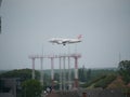 Airbus A319 of Brussels airlines lands.