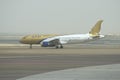 Airbus A320-214 (A9C-AM) Gulf Air at the start in Abu Dhabi the early morning