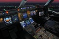 Airbus Cockpit Royalty Free Stock Photo