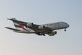 Airbus a380 emirates airlines Royalty Free Stock Photo