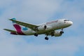 Airbus A320 Eurowings approaching to London Heathrow Airport Royalty Free Stock Photo