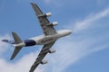 Airbus A380 on flypast at a UK airshow Royalty Free Stock Photo