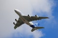 Airbus A380 on flypast at a UK airshow Royalty Free Stock Photo