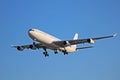 Airbus A340-300 In Generic White Livery On Final Approach Royalty Free Stock Photo