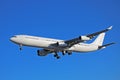 Airbus A340-300 In Generic White Livery Flying By Royalty Free Stock Photo