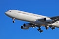 Airbus A340-300 In Generic White Livery Front End Close Up Royalty Free Stock Photo