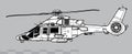 Airbus Helicopters HIL H160M Guepard. Vector drawing of armed multirole helicopter.