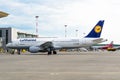 Airbus A320 Lufthansa. Russia. Saint-Petersburg. August 10, 2017. Royalty Free Stock Photo
