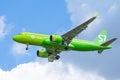 Airbus a320 Neo S7 airlines, airport Pulkovo, Russia Saint-Petersburg. 10 August 2019