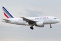 Airbus A318-111 - 2059, operated by Air France landing Royalty Free Stock Photo