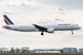 Airbus A321-211 - 3399, operated by Air France landing Royalty Free Stock Photo