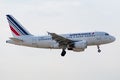 Airbus A318-111 - 2081, operated by Air France landing Royalty Free Stock Photo