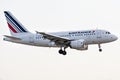 Airbus A318-111 - 2918, operated by Air France landing Royalty Free Stock Photo