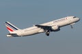 Airbus A320-214 operated by Air France taking off Royalty Free Stock Photo