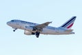 Airbus A318-111 - 2967, operated by Air France taking off Royalty Free Stock Photo