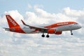 Airbus A320-214 operated by easyJet Europe on landing