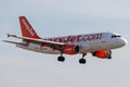 Airbus A319-111 - 2866, operated by easyJet landing Royalty Free Stock Photo