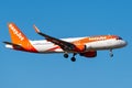 Airbus A320-214 - 8344, operated by easyJet landing Royalty Free Stock Photo