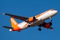 Airbus A320-214 operated by easyJet landing Royalty Free Stock Photo