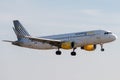 Airbus A320-214 - 5616, operated by Vueling Airlines landing Royalty Free Stock Photo