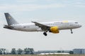 Airbus A320-214 operated by Vueling on landing Royalty Free Stock Photo