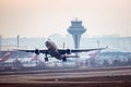 Airbus A330-300 passenger aircraft of the airline Air Europa taking off the airport Royalty Free Stock Photo