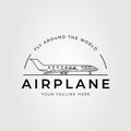 airbus plane or jet airplane logo vector illustration design.. Royalty Free Stock Photo