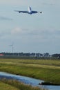 Airbus A380 plane taking off from Polderbaan runway