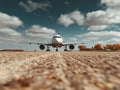 An Airbus A318 plane on tarmac image Royalty Free Stock Photo